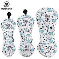 Leather Golf Headcover Print Pattern Classic Driver & Putter Cover