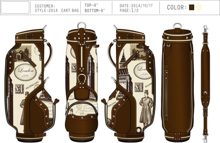 New Design Highlight Quality Custom Pattern and logo Golf Bags