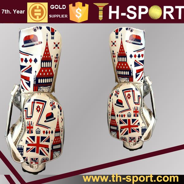 New Design White PU Golf Staff Bag Best Quality