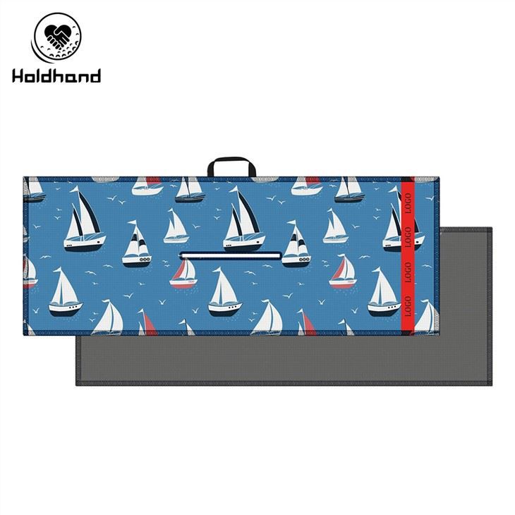 2022 Ship Pattern Custom Design Manufacture Microfiber Weave Golf Towels Manufacture For Cleaning And Drying Golf Club
