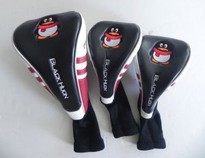 3pcs Red & Black Golf Club Wood Driver Headcovers Head Covers # 1, 3, 5 Set