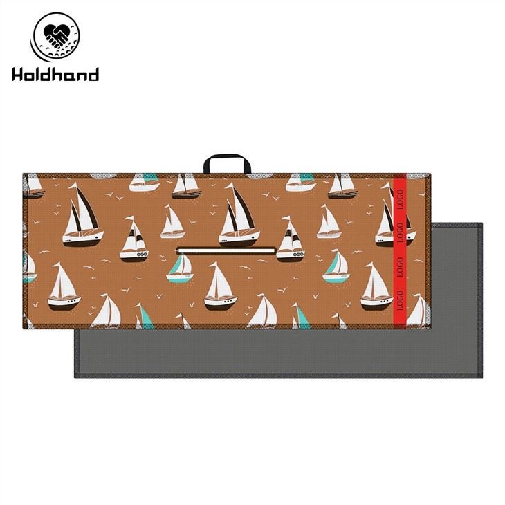 2022 Ship Pattern Custom Design Manufacture Microfiber Weave Golf Towels Manufacture For Cleaning And Drying Golf Club