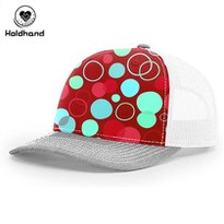 5 PANEL Hot Sell Custom Golf Hats Colorful Circle Printing Design Made in China