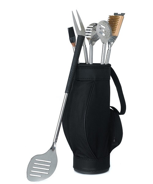 5pcs Stainless Steel BBQ Accessories Golf BBQ Tools Set With Golf Bag