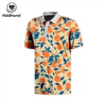 An Orange Polo Shirt With Oranges On It