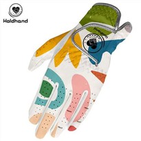 Art Style Colorful Printing Wholesaler Ladies & Mans Golf Gloves Custom Color PU Synthetic Leather