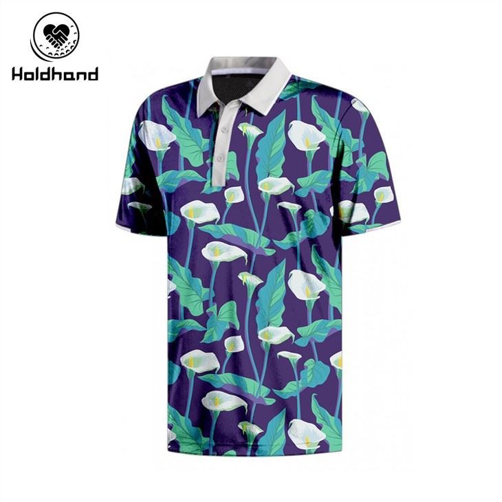 Beautiful Blue Butterfly Print Polo With Custom Logo Men's Golf Polo Shirt
