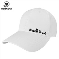 Black And White Adjustable Cotton Hat With Custom Logo