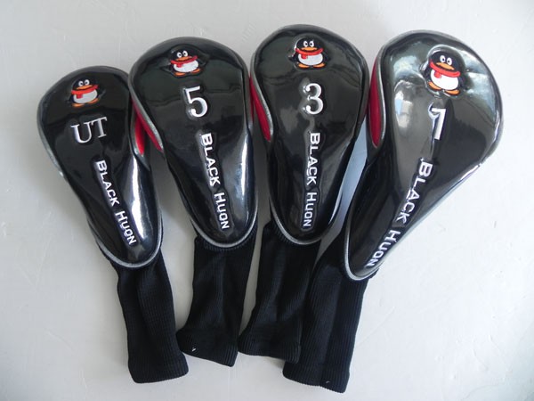 Black Universal Club Headcovers - Full Set Of 3 (Dr,Fw,Hy)