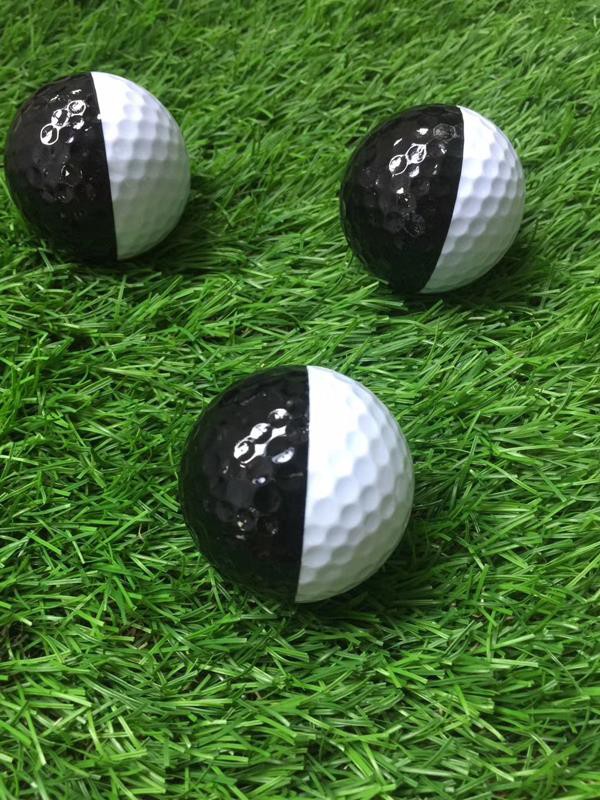 Black White Double Distance Golf Ball
