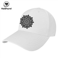 Black White Printing Design Custom Polyester Caps/hats Headwear Sport Caps