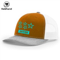 Bling Bling Start Pattern Custom 5 Panel Trucker Cap Wholesale Custom Logo Mesh Trucker Hat