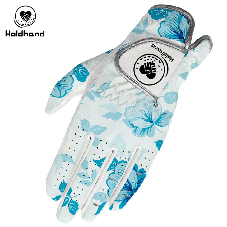Blue Color Fashion Printing Design Golf Men's Weather Spann Premium Synthetic Golf Glove