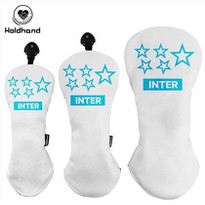 Blue Star Printed White Golf Head Cover Head Cover Customized