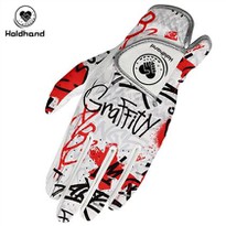 LEATHER CABRETTA With PU GOLF GLOVES CUSTOM Art Letter LOGO HIGH QUALITY LEFT HAND
