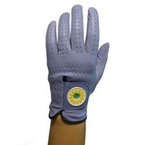 China Wholesale OEM Logo Purple Cabretta Leather Golf Gloves New