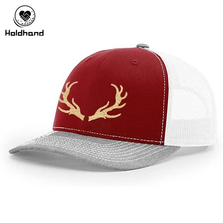 Christmas Theme Style Golf Hat Gold Pattern Print