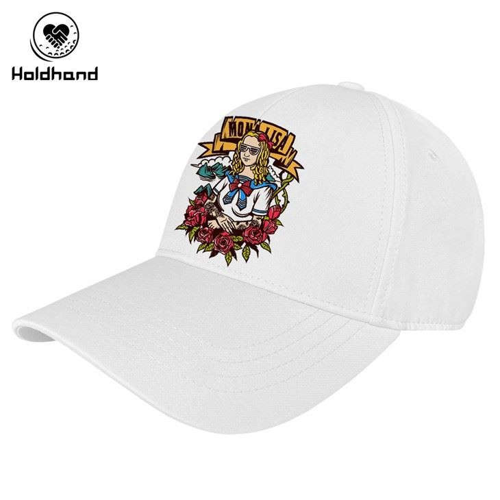 Cotton Classic 5-panel Baseball Cap, Fashion Print And Embroidery Logo