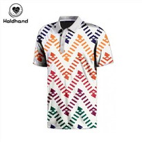 Colorful Striped Golf Polo