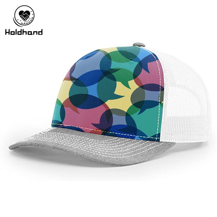Combination Color Blocks Printing Dad Hat Baseball Cap Adjustable Polo Trucker Unisex Style Headwear Adjustable