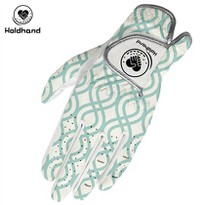 Curve Design Printing Golf Glove - Lightweight And Soft Cabretta Leather Golf Glove For Men & Woman