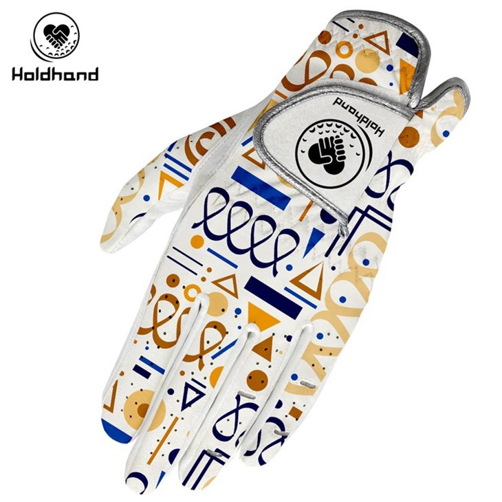 Custom Design Manufacture High Quality PU Leather Woman Fit Printing Golf Gloves