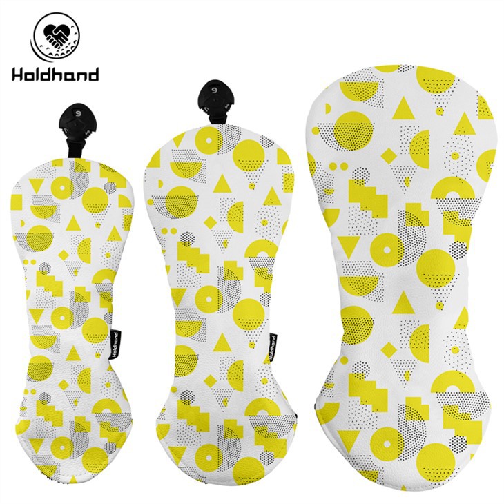 Custom Golf Headcovers Top Quality PU Leather Cartoon Bright Color Style
