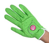 Customized Logo Green & Pink Colored Breathable Gloves For Golf Sport Women New