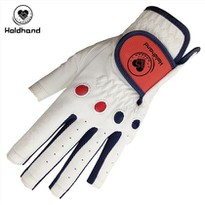 Factory Price Fashionable Design Custom Logo Cabretta Leather Golf Half Finger Glove OEM