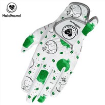 Fashion Design Custom Logo OEM Highlight Quality Cabretta Soft Touching Golf Gloves
