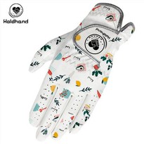 Fashion Pattern Design High Guaranteed Custom Logo PU Cabretta Leather Golf Glove OEM