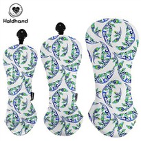 Feather PRINTED Design PU LEATHER Golf Headcovers Driver Set WHOLESALE CUSTOM LOGO