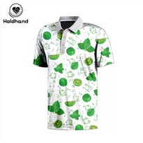Fresh Green Lemon Golf Polo Shirt Wholesale Custom Logo