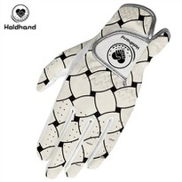 Golf Sheepskin Gloves in Light Color With Grids