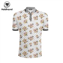 Custom Golf Polo T Shirt FOR MEN Digital Full Printing Flower Style HIGH QUALITY
