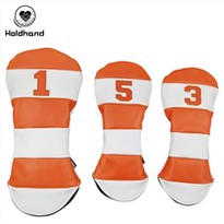 High Quality Custom Logo Wood Cover Leatherette Fabric Driver Head Cover