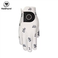Hot Sales Oem Ladies Compression-Fit Synthetic Golf Glove With Green Printing
