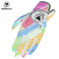 Hot Sales Soft Touching Personality Pattern New Design PU Cabretta Golf Gloves