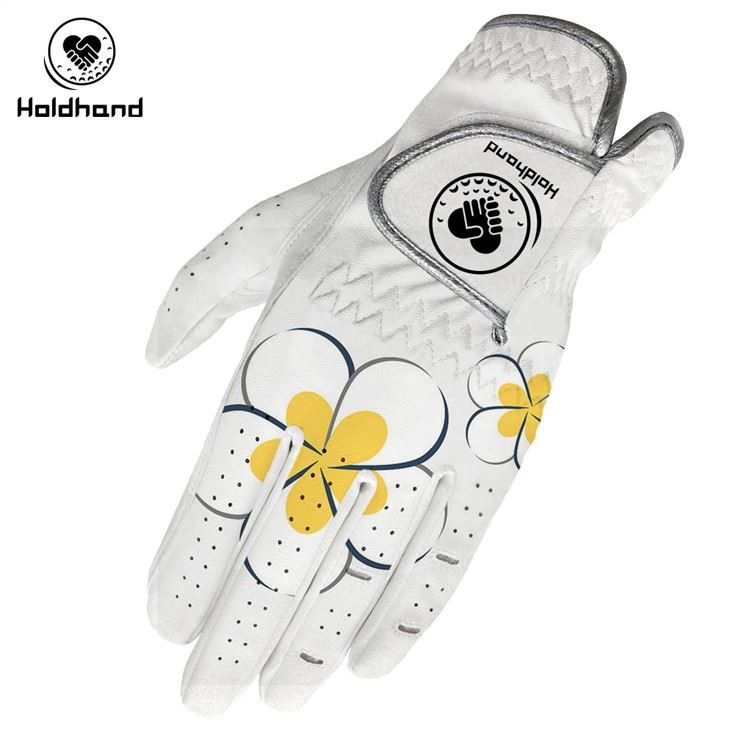 Manufacture 2022 New Flower Pattern High Quality PUleather Golf Gloves Custom Design