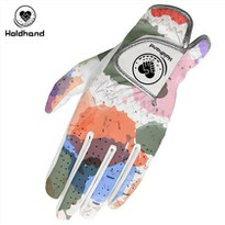 Ladies & Mans Golf Gloves Art Colorful Printing Design PU Synthetic Leather Wholesaler