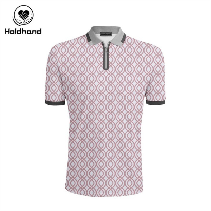 Moisture Wicking Polo Shirt Golf Shirts For Men Dry Fit Short Sleeve Curve Design Design Print Performance