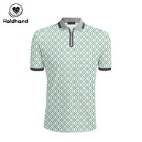 Moisture Wicking Polo Shirt Golf Shirts For Men Dry Fit Short Sleeve Curve Design Design Print Performance
