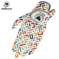 Multicolour Printed Cabretta Golf Glove For Man/woman Youngth Design