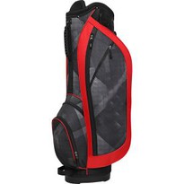 New Dark Grey Contrast Red Golf Cart Bag With Pattern