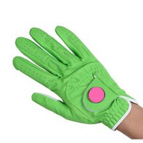 OEM Customized Logo Green & Pink Colored Breathable Golf Gloves Women New