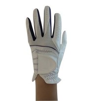 Customized Logo Purple Stripe White Leather Golf Gloves High Quality