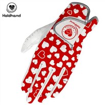 Golf Gloves New Design Breathable Soft Microfiber Cloth Golf Glove Full Cabretta Leather
