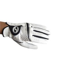 OEM Hot Selling Customized Logo Mans Fashionable White-black Sheepskin Leather/breathable Golf Glove