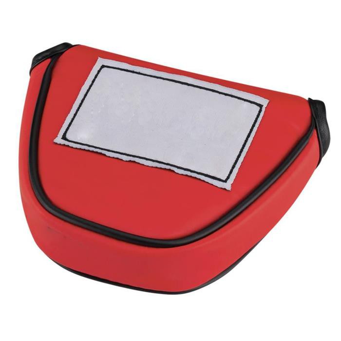 Logo Attached Golf Headcover Mallet Putter Headcover