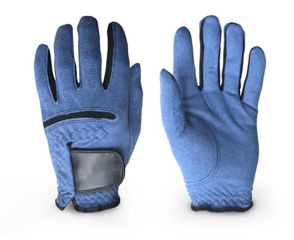 Wholesale Blue Microfiber Golf Glove Distributor